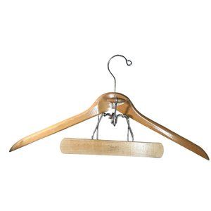 The Setwell 20 Inch Wooden Trouser Clamp Suit Hanger Vintage Made In USA Heavy D